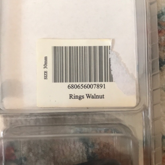 Walnut Curtain Rings Set of 14 - Picture 4 of 4